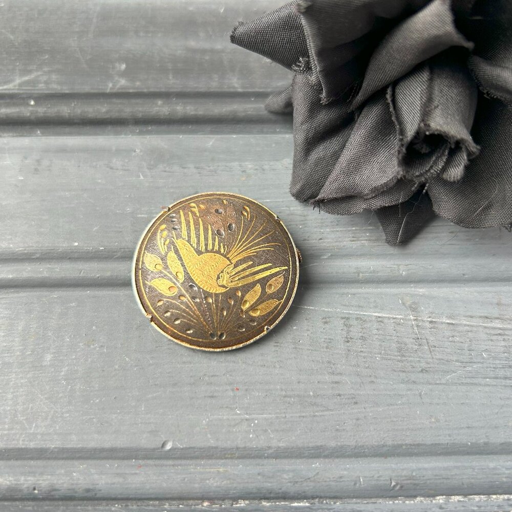 Damascene Spanish Brooch